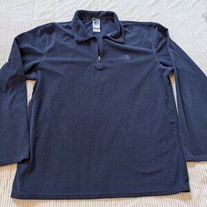 The North Face TKA 100 navy blue fleece 1/4 zip sweatshirt XL